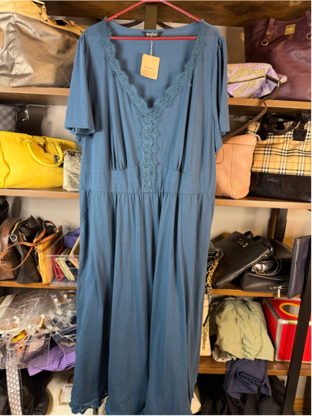 Women's BloomChic Midi Dress Blue Size 22